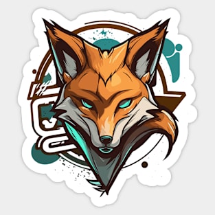 Graffiti Paint Fox Creative Inspiration Sticker